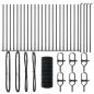 Preview: Euro Zaun mit 13 Flanschposten 0.4x50 m galvanisierter Stahl