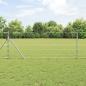 Preview: ARDEBO.de - Feldzaun 0.8x25 m galvanisierter Stahl, Zaunpfosten 13 Stück Ø32 mm 120 cm galvanisierter Stahl