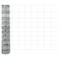 Preview: Feldzaun 1x25 m verzinkter Stahl, Zaunpfosten 13 Stück Ø32 mm 150 cm verzinkter Stahl