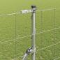 Preview: Feldzaun 1,5 x 25 m Verzinkter Stahl, Zaunpfosten 13 Stück Ø32 mm 200 cm Verzinkter Stahl