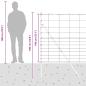 Preview: Feldzaun 1.4x50 m Verzinkter Stahl, Zaunpfosten 13 Stück Ø32 mm 190 cm Verzinkter Stahl