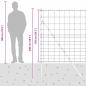 Preview: Feldzaun 1,5x50 m Verzinkter Stahl, Zaunpfosten 13 Stück Ø32 mm 200 cm Verzinkter Stahl