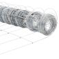 Preview: Feldzaun 1x100 m Verzinkter Stahl, Zaunpfosten 13 Stück Ø32 mm 150 cm Verzinkter Stahl