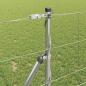 Preview: Feldzaun 1x100 m Verzinkter Stahl, Zaunpfosten 13 Stück Ø32 mm 150 cm Verzinkter Stahl