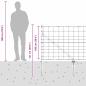 Preview: Feldzaun 1x25 m Verzinkter Stahl, Zaunpfosten mit Spike 13 Stück Ø32 mm 120 cm Verzinkter Stahl