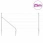 Preview: Feldzaun 1x25 m Verzinkter Stahl, Zaunpfosten mit Spike 13 Stück Ø32 mm 120 cm Verzinkter Stahl