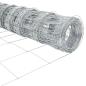 Preview: Feldzaun 1,2x25 m aus verzinktem Stahl, Zaunpfosten mit Spitze 13 Stück Ø32 mm 140 cm aus verzinktem Stahl