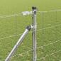 Preview: Feldzaun 1,2x25 m aus verzinktem Stahl, Zaunpfosten mit Spitze 13 Stück Ø32 mm 140 cm aus verzinktem Stahl