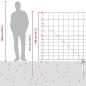 Preview: Feldzaun 1,4 x 25 m verzinkter Stahl, Zaunpfosten mit Spitze 13 Stück Ø32 mm 160 cm verzinkter Stahl