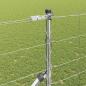 Preview: Feldzaun 1,4 x 25 m Verzinkter Stahl, Zaunpfosten mit Spitze 13 Stück Ø32 mm 160 cm Verzinkter Stahl