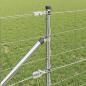Preview: Field Fence 0,8x50 m Verzinkter Stahl, Zaunpfosten mit Spike 13 Stück Ø32 mm 100 cm Verzinkter Stahl
