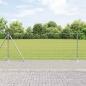 Preview: ARDEBO.de - Feldzaun 1x25 m Verzinkter Stahl, Zaunpfosten mit Basisplatten 13 Stück Ø32mm 110cm Verzinkter Stahl