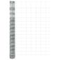Preview: Feldzaun 1,6x25 m verzinkter Stahl, Zaunpfosten mit Grundplatten 13 Stück Ø32mm 88,5cm verzinkter Stahl