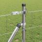 Preview: Weidezaun 0.8x50 m Verzinkter Stahl, Zaunpfosten mit Basisplatten 13 pcs Ø32mm 90cm Verzinkter Stahl