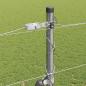 Preview: Weidezaun 1,6x50 m verzinkter Stahl, Zaunpfosten mit Bodenplatten 13 Stück Ø32mm 88,5cm verzinkter Stahl