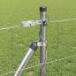 Preview: Feldzaun 0.8x100 m Verzinkter Stahl, Zaunpfosten mit Fußplatten 13 Stk Ø32mm 90cm Verzinkter Stahl