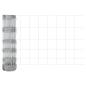 Preview: Feldzaun 0.8x100 m Verzinkter Stahl, Zaunpfosten mit Fußplatten 13 Stk Ø32mm 90cm Verzinkter Stahl