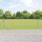 Preview: ARDEBO.de - Feldzaun 0,8x100 m verzinkter Stahl, Zaunpfosten mit Basisplatten 13 Stück Ø32mm 90cm verzinkter Stahl