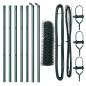 Preview: Bodenmontierter Sechseckzaun 10 x 0,5 m PVC-beschichteter Stahl