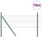 Preview: Bodenmontierter Sechseckzaun 10 x 0,5 m PVC-beschichteter Stahl