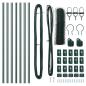 Preview: Bodenmontierter Sechseckzaun 10 x 0,5 m PVC-beschichteter Stahl