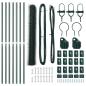 Preview: Bodenmontierter Sechseckzaun 10 x 1 m PVC-beschichteter Stahl