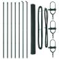 Preview: Bodenmontierter Sechseckzaun 10 x 1,6 m PVC-beschichteter Stahl