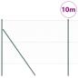 Preview: Bodenmontierter Sechseckzaun 10 x 1,6 m PVC-beschichteter Stahl