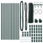Preview: Bodenmontierter Sechseckzaun 25 x 0,8 m PVC-beschichteter Stahl