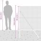 Preview: Sechseckzaun Grün 1.4x25 m Stahl, Zaunpfosten 13 Stück Grün Ø32 mm 190 cm verzinkter Stahl