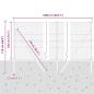 Preview: Bodenmontierter Sechseckzaun 10 x 1,2 m PVC-beschichteter Stahl