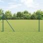 Preview: ARDEBO.de - Hexagon Zaun Grau 1,4x100 m Stahl, Zaunpfosten 13 Stück Grün Ø32 mm 190 cm Verzinkter Stahl