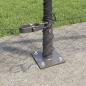 Preview: Sechseckzaun Grau 1x10 m Stahl, Zaunpfosten mit Fundamentplatten 7 Stück Ø32mm 110cm galvanisierter Stahl