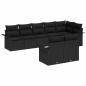Preview: Gartensofa-set 8 stk. Schwarz Poly-Rattan