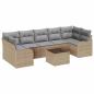 Preview: Gartensofa-set 8 stk. 7-Sitzanzahl Beige und Grau
