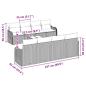 Preview: 9-teiliges Garten Sofa Set mit Kissen Braun Poly Rattan, 2-Sitzer Garten Sofa mit Stauraum & Kissen Braun Poly Rattan