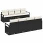 Preview: 9-teiliges Garten-Sofa-Set mit Kissen Schwarz Poly-Rattan, 2-Sitzer Garten-Sofa mit Stauraum und Kissen Schwarz Poly-Rattan