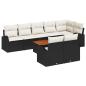 Preview: Gartensofa-set 9 stk. Schwarz und Creme Poly-Rattan