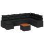 Preview: Gartensofa-set 9 stk. Schwarz Poly-Rattan