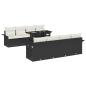 Preview: Gartensofa-set 9 Stk. Schwarz [Synthetisch]: Poly Rattan