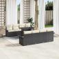 Preview: Gartensofa-set 9 Stk. Schwarz [Synthetisch]: Poly Rattan