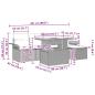 Preview: 6-teiliges Garten-Sofa-Set mit Kissen aus braunem Poly-Rattan, 2-Sitzer Garten-Sofa mit Stauraum und Kissen aus braunem Poly-Rattan