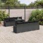 Preview: ARDEBO.de - Gartensofa-set 9 stk. 8-Sitzanzahl Schwarz Poly Rattan