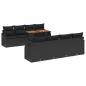 Preview: Garten-Sofa-Set 9 Stk. Schwarz Poly Rattan