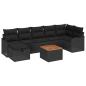Preview: Gartensofa-set 8 Stk. Schwarz Poly-Rattan