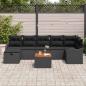 Preview: Gartensofa-set 8 Stk. Schwarz Poly-Rattan