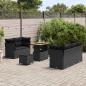 Preview: Gartensofa-set 8 stk. Schwarz Poly-Rattan