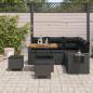 Preview: Gartensofa-set 8 Stk. Schwarz Poly-Rattan