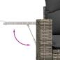 Preview: 13-teilige Garten Sofagarnitur mit Kissen Grau Poly Rattan Akazie, 3-teilige Garten Essgruppe mit Kissen Grau Poly Rattan Akazie