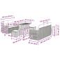Preview: 8-teiliges Garten Sofa Set mit Kissen Grau Poly Rattan Akazie, 3-teiliges Garten Esszimmer Set mit Kissen Grau Poly Rattan Akazie